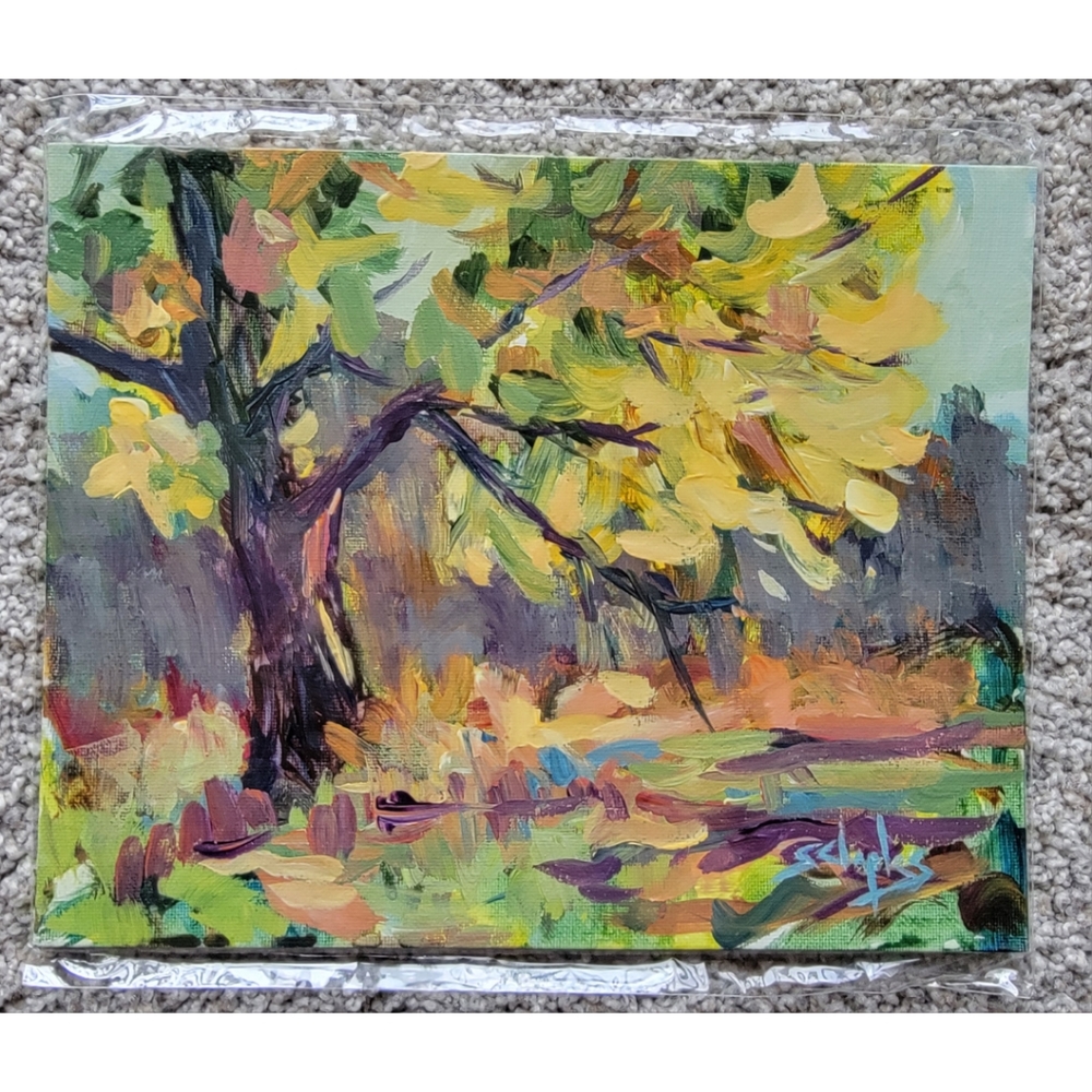 Beautiful Unique Original Art by Sharon Chaples Paint on Canvas Board 8in x 10in